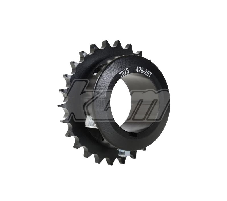 PIGNON KZ ERGAL 7075 T6 ø50mm ANODISE NOIR